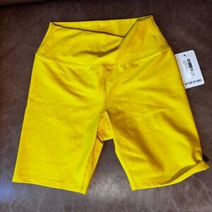 Year of Ours Yellow Biker Shorts Size S